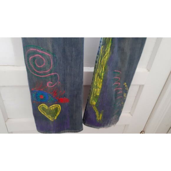 Adriano Goldschmied, AG The Angel boot cut, painted/distressed, USA, 27R, cotton - Picture 6 of 9